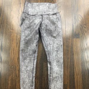 Alo yoga high waist silver leggings